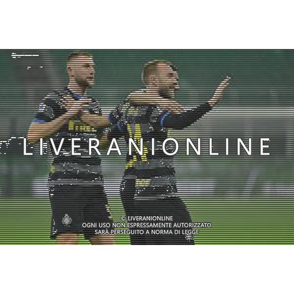 esultanza Inter dopo il gol dell\'1 a 0 - Christian Eriksen e Skriniar Inter vs Benevento Campionato Serie A TIM - 20a giornata Milano 30-01-2021 Stadio Giuseppe Meazza - San Siro foto Roberto Garavaglia/ag. Aldo Liverani sas /AGENZIA ALDO LIVERANI SAS