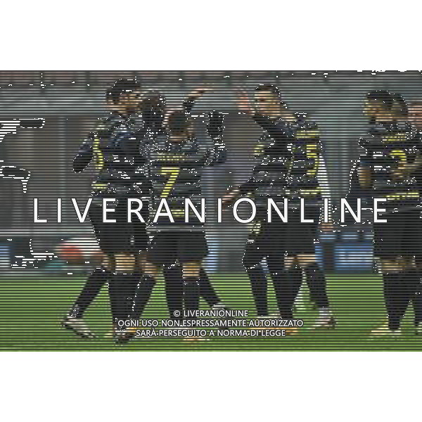 esultanza Inter dopo il gol del 4 a 0 di Romelu Lukaku Inter vs Benevento Campionato Serie A TIM - 20a giornata Milano 30-01-2021 Stadio Giuseppe Meazza - San Siro foto Roberto Garavaglia/ag. Aldo Liverani sas /AGENZIA ALDO LIVERANI SAS