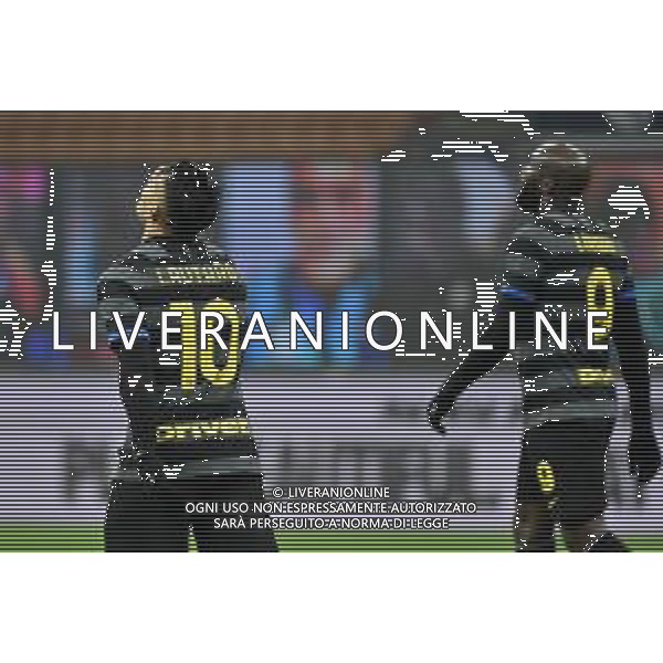 Lautaro Martinez (Inter) SX e Romelu Lukaku (Inter) DX Inter vs Benevento Campionato Serie A TIM - 20a giornata Milano 30-01-2021 Stadio Giuseppe Meazza - San Siro foto Roberto Garavaglia/ag. Aldo Liverani sas