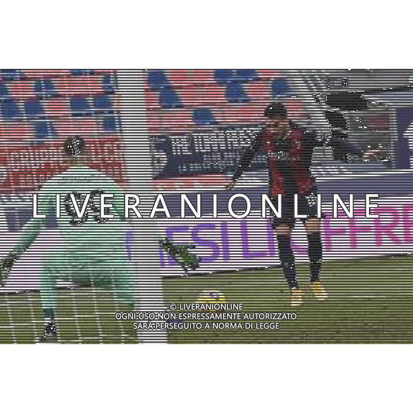 BOLOGNA - MILAN CAMPIONATO CALCIO SERIE A TIM 30.01.2021 NELLA FOTO NICOLA SANSONE E GIANLUIGI DONNARUMMA ©VILLANI / AGENZIA ALDO LIVERANI SAS