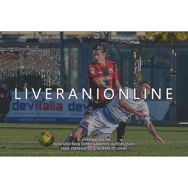 Fabio Fagiolini/LM - Lucchese vs Novara Calcio - Italian football Serie C match 2020/2021 31 January 2021 - Porta Elisa stadium, lucca, Italy Photo showing: Federico Papini (Lucchese) an Simone Rossetti (Novara) @LM/Fabio Fagiolini