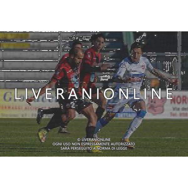 Fabio Fagiolini/LM - Lucchese vs Novara Calcio - Italian football Serie C match 2020/2021 31 January 2021 - Porta Elisa stadium, lucca, Italy Photo showing: Matteo Meucci (Lucchese) against Manuele Malotti (Novara) @LM/Fabio Fagiolini