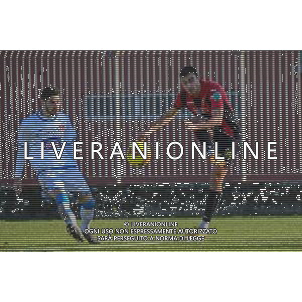 Fabio Fagiolini/LM - Lucchese vs Novara Calcio - Italian football Serie C match 2020/2021 31 January 2021 - Porta Elisa stadium, lucca, Italy Photo showing: Tomi Petrovic (Lucchese) shots on target @LM/Fabio Fagiolini