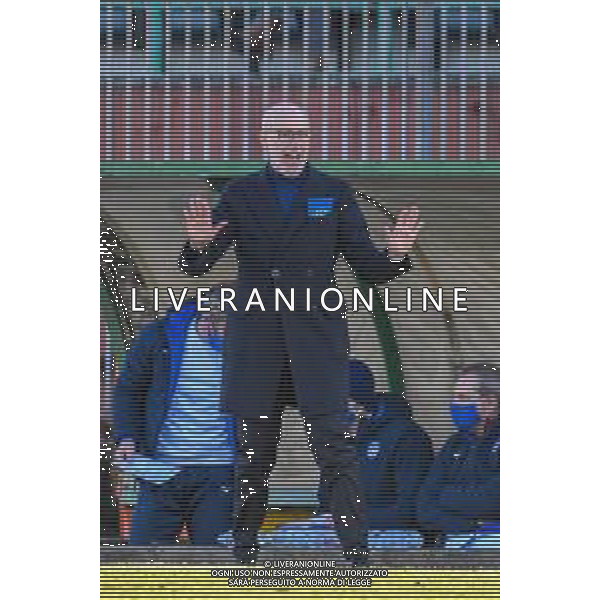 Fabio Fagiolini/LM - Lucchese vs Novara Calcio - Italian football Serie C match 2020/2021 31 January 2021 - Porta Elisa stadium, lucca, Italy Photo showing: Simone Banchieri head coach (Novara) @LM/Fabio Fagiolini