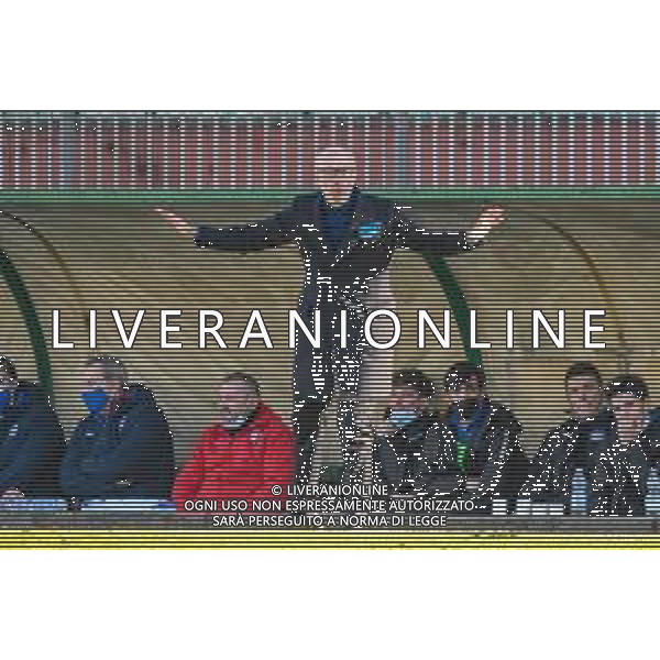 Fabio Fagiolini/LM - Lucchese vs Novara Calcio - Italian football Serie C match 2020/2021 31 January 2021 - Porta Elisa stadium, lucca, Italy Photo showing: Simone Banchieri head coach (Novara) @LM/Fabio Fagiolini