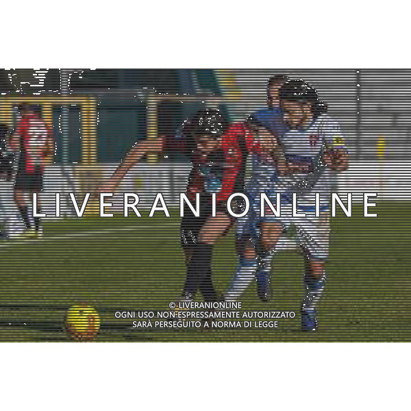 Fabio Fagiolini/LM - Lucchese vs Novara Calcio - Italian football Serie C match 2020/2021 31 January 2021 - Porta Elisa stadium, lucca, Italy Photo showing: Matteo Panati (Lucchese) against Nicolas Schiavi (Novara) @LM/Fabio Fagiolini