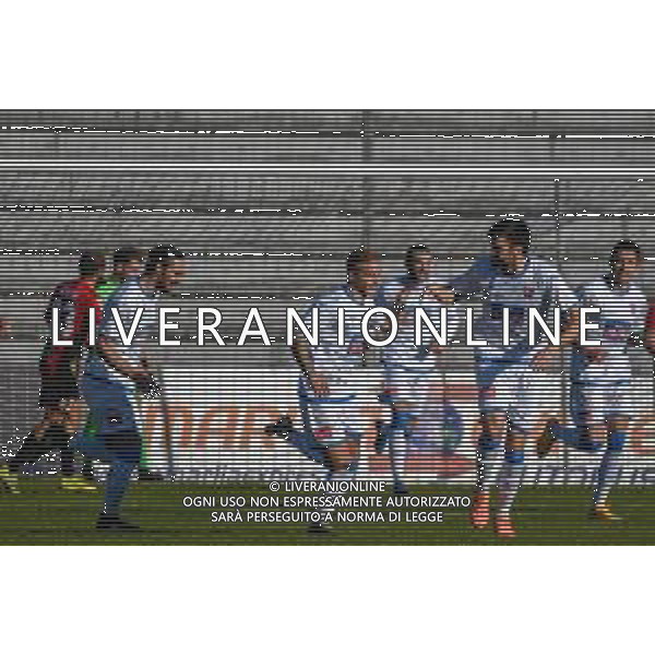 Fabio Fagiolini/LM - Lucchese vs Novara Calcio - Italian football Serie C match 2020/2021 31 January 2021 - Porta Elisa stadium, lucca, Italy Photo showing: Giuseppe Panico (Novara) celebrates after scoring the goal of 2 - 0 @LM/Fabio Fagiolini
