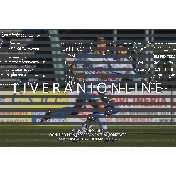 Fabio Fagiolini/LM - Lucchese vs Novara Calcio - Italian football Serie C match 2020/2021 31 January 2021 - Porta Elisa stadium, lucca, Italy Photo showing: Giuseppe Panico (Novara) celebrates after scoring the goal of 2 - 0 @LM/Fabio Fagiolini