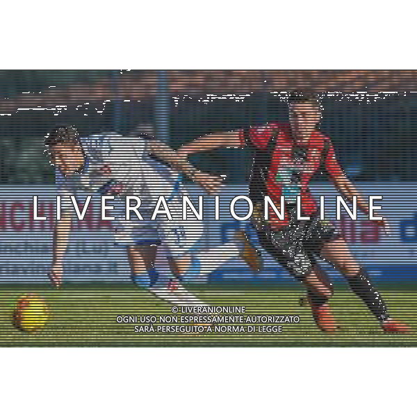 Fabio Fagiolini/LM - Lucchese vs Novara Calcio - Italian football Serie C match 2020/2021 31 January 2021 - Porta Elisa stadium, lucca, Italy Photo showing: Manuele Malotti (Novara) and Giovanni Sbrissa (Lucchese) @LM/Fabio Fagiolini AG ALDO LIVERANI SAS