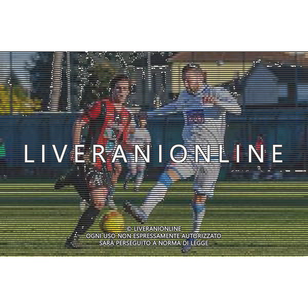 Fabio Fagiolini/LM - Lucchese vs Novara Calcio - Italian football Serie C match 2020/2021 31 January 2021 - Porta Elisa stadium, lucca, Italy Photo showing: Eric Lanini (Novara) and Daniele Solcia (Lucchese) @LM/Fabio Fagiolini AG ALDO LIVERANI SAS