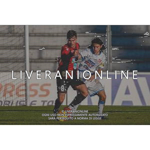 Fabio Fagiolini/LM - Lucchese vs Novara Calcio - Italian football Serie C match 2020/2021 31 January 2021 - Porta Elisa stadium, lucca, Italy Photo showing: Flavio Bianchi (Lucchese) and Nicolas Schiavi (Novara) @LM/Fabio Fagiolini AG ALDO LIVERANI SAS