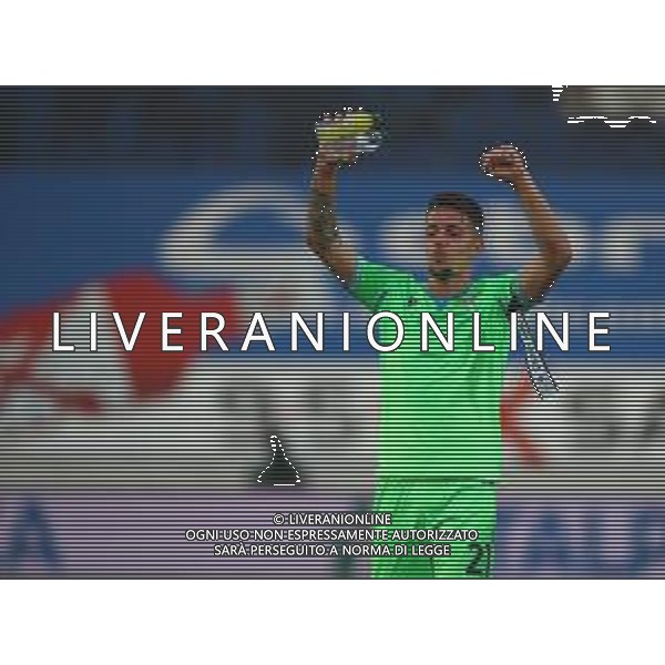 Atalanta-Lazio Campionato di Calcio serie A TIM 2020/2021 20a giornata Bergamo, 31 Gennaio 2021 Nella foto: i giocatori della Lazio esultano a fine gara Ph. Soli - Ag. Aldo Liverani/ AGENZIA ALDO LIVERANI SAS