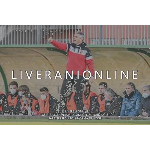 Fabio Fagiolini/LM - Lucchese vs Novara Calcio - Italian football Serie C match 2020/2021 31 January 2021 - Porta Elisa stadium, lucca, Italy Photo showing: Giovanni Lopez head coach (Lucchese) @LM/Fabio Fagiolini AG ALDO LIVERANI SAS