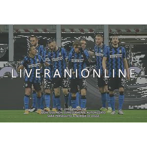 esultanza Inter dopo il gol dell\'1 a 0 di lautaro martinez Inter vs Juventus Coppa Italia - semifinale gara di andata Milano 02-02-2021 Stadio Giuseppe Meazza - San Siro foto Roberto Garavaglia/ag. Aldo Liverani sas