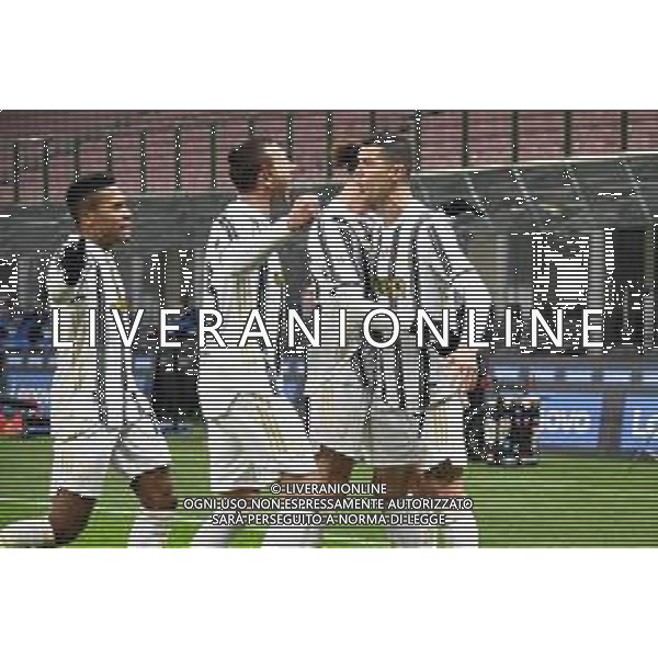 esultanza Juventus dopo il gol dell\'1 a 1 di Cristiano Ronaldo Inter vs Juventus Coppa Italia - semifinale gara di andata Milano 02-02-2021 Stadio Giuseppe Meazza - San Siro foto Roberto Garavaglia/ag. Aldo Liverani sas