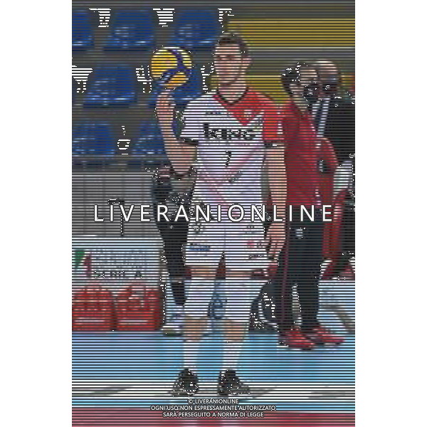 Roberto Bartomeoli/LM - Cucine Lube Civitanova vs Sir Safety Conad Perugia - Volleyball Italian Serie A Men Superleague Championship 2020/2021 03 February 2021 - Eurosuole Forum, civitanova marche, Italy Photo showing: Fabio Balaso (Cucine Lube Civitanova) @LM/Roberto Bartomeoli/ AGENZIA ALDO LIVERANI SAS