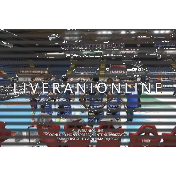 Roberto Bartomeoli/LM - Cucine Lube Civitanova vs Sir Safety Conad Perugia - Volleyball Italian Serie A Men Superleague Championship 2020/2021 03 February 2021 - Eurosuole Forum, civitanova marche, Italy Photo showing: Sir Safety Conad Perugia @LM/Roberto Bartomeoli/ AGENZIA ALDO LIVERANI SAS