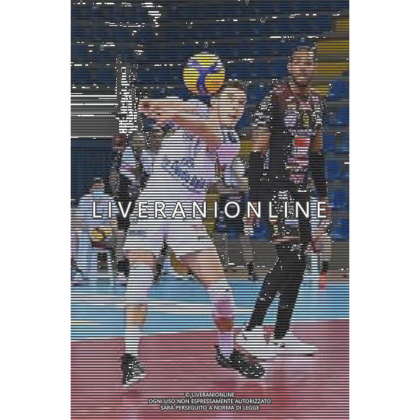 Roberto Bartomeoli/LM - Cucine Lube Civitanova vs Sir Safety Conad Perugia - Volleyball Italian Serie A Men Superleague Championship 2020/2021 03 February 2021 - Eurosuole Forum, civitanova marche, Italy Photo showing: Fabio Balaso (Cucine Lube Civitanova) @LM/Roberto Bartomeoli/ AGENZIA ALDO LIVERANI SAS