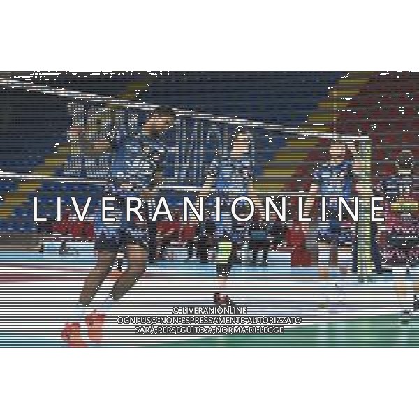 Roberto Bartomeoli/LM - Cucine Lube Civitanova vs Sir Safety Conad Perugia - Volleyball Italian Serie A Men Superleague Championship 2020/2021 03 February 2021 - Eurosuole Forum, civitanova marche, Italy Photo showing: Wilfredo Leon Venero (Sir Safety Conad Perugia) @LM/Roberto Bartomeoli/ AGENZIA ALDO LIVERANI SAS