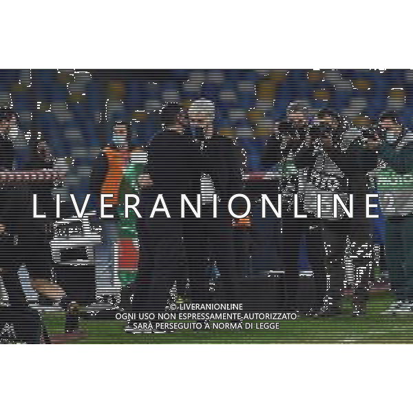 Renato Olimpio/LM - SSC Napoli vs Atalanta BC - Italian football Coppa Italia match 2020/2021 03 February 2021 - Diego Armando Maradona stadium, naples, Italy Photo showing: Gennaro Gattuso ( coach SSC Napoli ) Giampiero Gasperini (coach Atalanta Bergamasca Calcio ) @LM/Renato Olimpio/ AGENZIA ALDO LIVERANI SAS