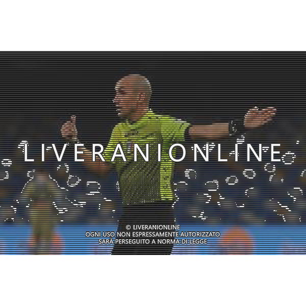 Renato Olimpio/LM - SSC Napoli vs Atalanta BC - Italian football Coppa Italia match 2020/2021 03 February 2021 - Diego Armando Maradona stadium, naples, Italy Photo showing: Michael Fabbri referee of the Italian cup semifinal between SSC. Napoli versus Atalanta Bergamasca Calcio, at the Diego Armando Maradona stadium Naples ( Italy ) , 3 February 2021 @LM/Renato Olimpio/ AGENZIA ALDO LIVERANI SAS