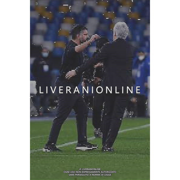 Renato Olimpio/LM - SSC Napoli vs Atalanta BC - Italian football Coppa Italia match 2020/2021 03 February 2021 - Diego Armando Maradona stadium, naples, Italy Photo showing: Gennaro Gattuso ( coach SSC Napoli ) Giampiero Gasperini (coach Atalanta Bergamasca Calcio ) @LM/Renato Olimpio AG ALDO LIVERANI SAS