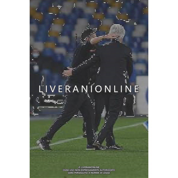 Renato Olimpio/LM - SSC Napoli vs Atalanta BC - Italian football Coppa Italia match 2020/2021 03 February 2021 - Diego Armando Maradona stadium, naples, Italy Photo showing: Gennaro Gattuso ( coach SSC Napoli ) Giampiero Gasperini (coach Atalanta Bergamasca Calcio ) @LM/Renato Olimpio AG ALDO LIVERANI SAS