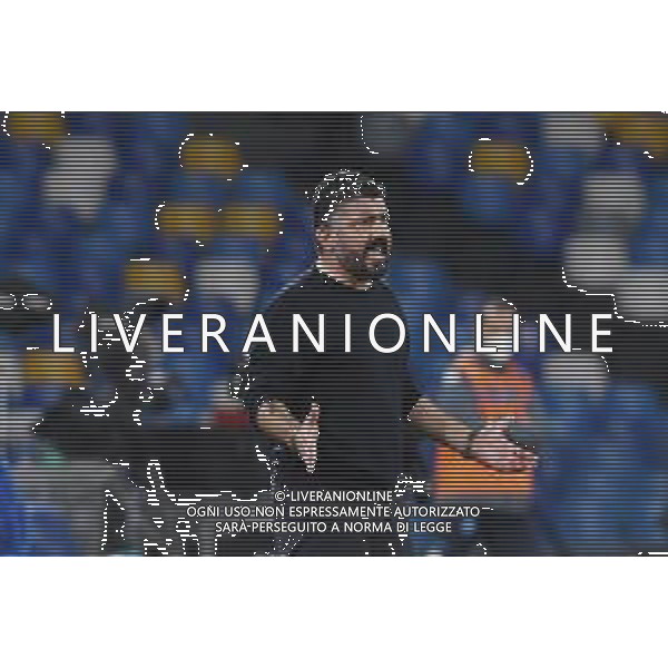 Renato Olimpio/LM - SSC Napoli vs Atalanta BC - Italian football Coppa Italia match 2020/2021 03 February 2021 - Diego Armando Maradona stadium, naples, Italy Photo showing: Gennaro Gattuso ( coach SSC Napoli ) @LM/Renato Olimpio AG ALDO LIVERANI SAS