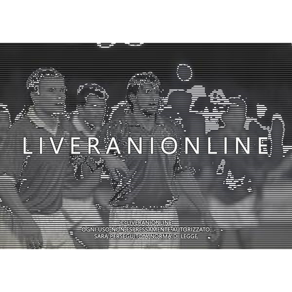 14-10-1992 CAGLIARI QUALIFICAZIONE AI MONDIALI ITALIA SVIZZERA 2-2 NELLA FOTO GIANLUIGI LENTINI AG ALDO LIVERANI SAS