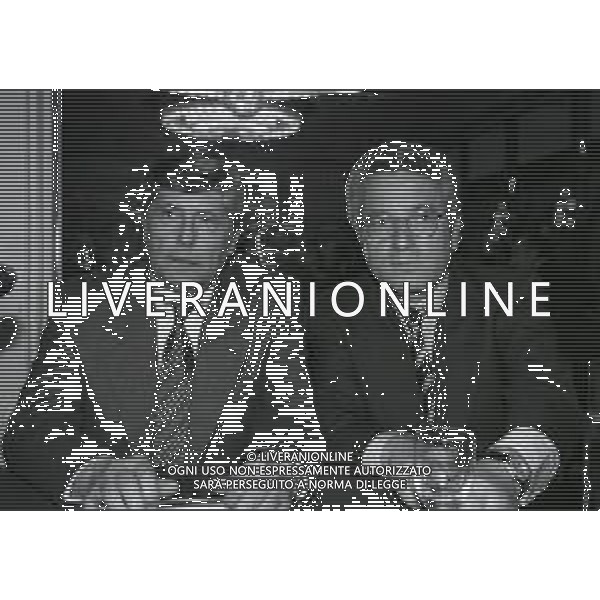 1993 MILANO PRESIDENTI IN LEGA E NATALE AL PRINCIPE E SAVOIA NELLA FOTO LUCIANO NIZZOLA E ANTONIO MATARRESE AG ALDO LIVERANI SAS