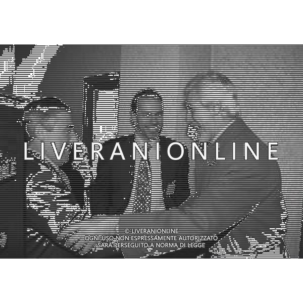 1993 MILANO PRESIDENTI IN LEGA E NATALE AL PRINCIPE E SAVOIA NELLA FOTO ENRICO MANTOVANI CON GIAMBATTISTA PASTORELLO AG ALDO LIVERANI SAS