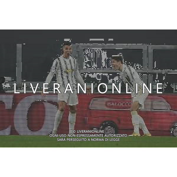 ©Falzone/Agenzia Aldo Liverani Torino 06.02.2021 Stadio Allianz Stadium Juventus vs Roma Serie A Tim 2020-2021 Nella foto : ESULTANZA DOPO GOL DI CRISTIANO RONALDO CON FEDERICO CHIESA ©Falzone/ AGENZIA ALDO LIVERANI SAS