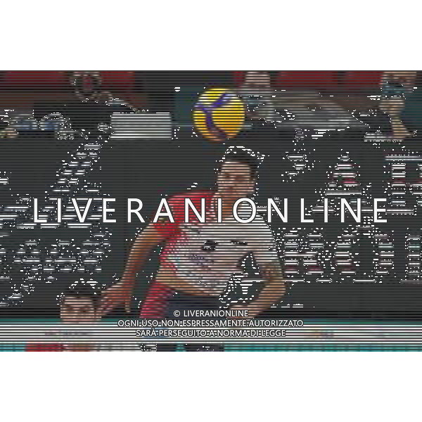 Loris Cerquiglini/LM - Sir Safety Conad Perugia vs Vero Volley Monza - Volleyball Italian Serie A Men Superleague Championship 2020/2021 06 February 2021 - PalaBarton, perugia, Italy Photo showing: ordina santiago (n.5 palleggiatore vero volley monza) servwe @LM/Loris Cerquiglini/ AGENZIA ALDO LIVERANI SAS