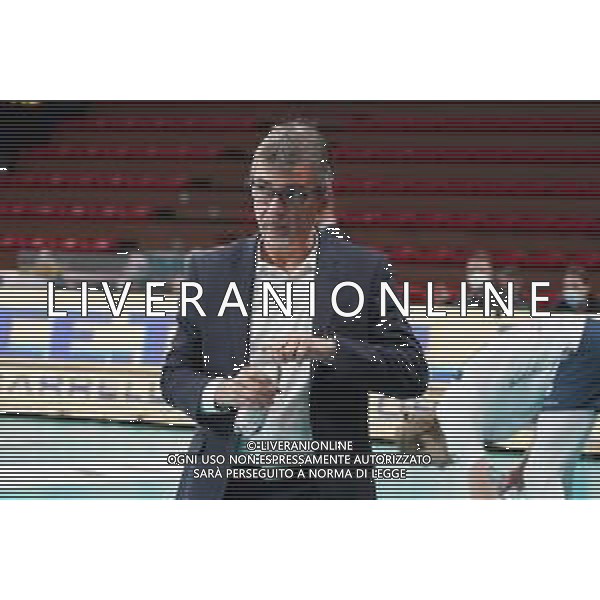Loris Cerquiglini/LM - Sir Safety Conad Perugia vs Vero Volley Monza - Volleyball Italian Serie A Men Superleague Championship 2020/2021 06 February 2021 - PalaBarton, perugia, Italy Photo showing: ecchelli massimo (1¬∞ coach vero volley monza) @LM/Loris Cerquiglini/ AGENZIA ALDO LIVERANI SAS