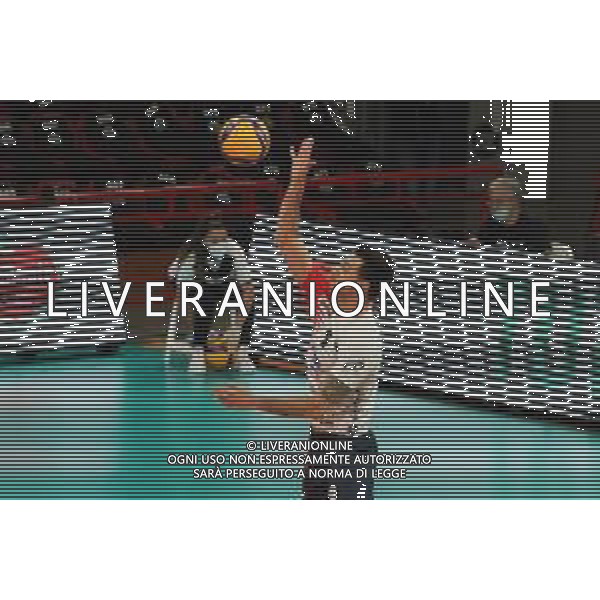 Loris Cerquiglini/LM - Sir Safety Conad Perugia vs Vero Volley Monza - Volleyball Italian Serie A Men Superleague Championship 2020/2021 06 February 2021 - PalaBarton, perugia, Italy Photo showing: ordina santiago (n.5 palleggiatore vero volley monza) @LM/Loris Cerquiglini/ AGENZIA ALDO LIVERANI SAS