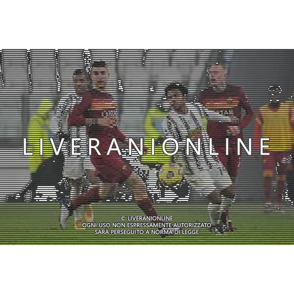 ©Falzone/Agenzia Aldo Liverani Torino 06.02.2021 Stadio Allianz Stadium Juventus vs Roma Serie A Tim 2020-2021 Nella foto : GIANLUCA MANCINI-WESTON MCKENNIE