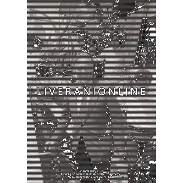 1983 VISITA DELLA ROMA CALCIO SULLA NAVE AMERIGO VESPUCCI NELLA FOTO NILS LIEDHOLM AG ALDO LIVERANI SAS