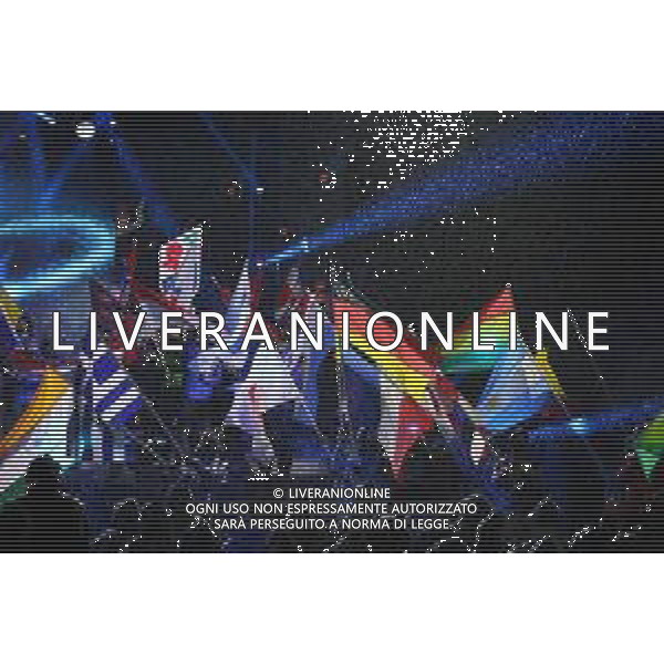 Luca Tedeschi/LM - 2021 FIS Alpine World SKI Championships - Opening Ceremony - alpine ski race 07 February 2021 - Piazza della Stazione, cortina (bl), Italy Photo showing: Nations flags @LM/Luca Tedeschi/ AGENZIA ALDO LIVERANI SAS