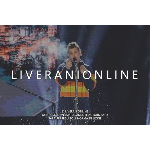 Luca Tedeschi/LM - 2021 FIS Alpine World SKI Championships - Opening Ceremony - alpine ski race 07 February 2021 - Piazza della Stazione, cortina (bl), Italy Photo showing: The singer Francesco Gabbani guest of the opening ceremony @LM/Luca Tedeschi/ AGENZIA ALDO LIVERANI SAS