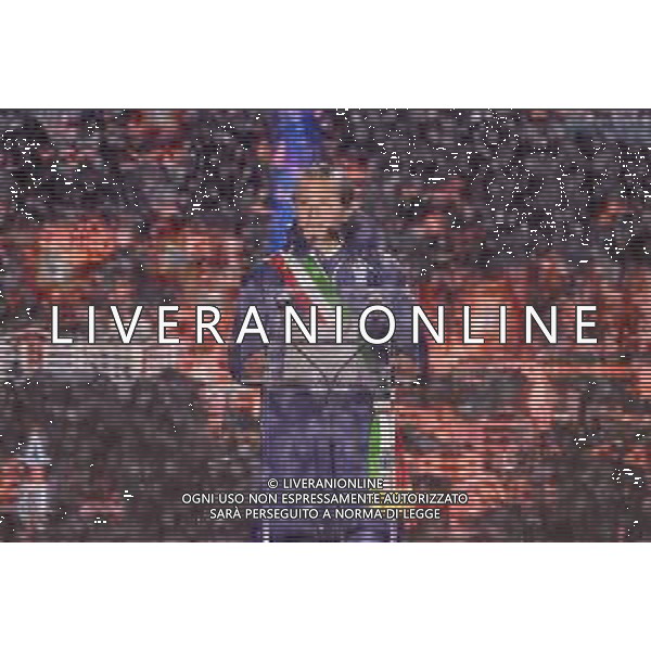 Luca Tedeschi/LM - 2021 FIS Alpine World SKI Championships - Opening Ceremony - alpine ski race 07 February 2021 - Piazza della Stazione, cortina (bl), Italy Photo showing: Gianpietro Ghedina major of Cortina d\'Ampezzo @LM/Luca Tedeschi/ AGENZIA ALDO LIVERANI SAS