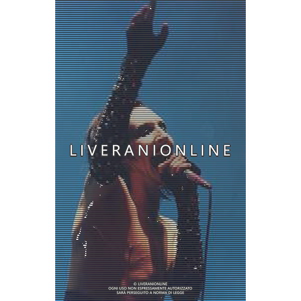 Marilyn Manson, pseudonimo di Brian Hugh Warner, è un cantautore, produttore discografico, attore e pittore americano NELLA FOTO MARILYN MANSON A IMOLA NELL\'ANNO 1999 AG ALDO LIVERANI SAS