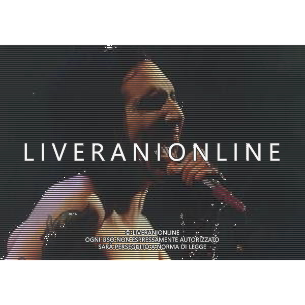 Marilyn Manson, pseudonimo di Brian Hugh Warner, è un cantautore, produttore discografico, attore e pittore americano NELLA FOTO MARILYN MANSON A IMOLA NELL\'ANNO 1999 AG ALDO LIVERANI SAS