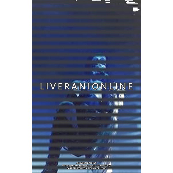 Marilyn Manson, pseudonimo di Brian Hugh Warner, è un cantautore, produttore discografico, attore e pittore americano NELLA FOTO MARILYN MANSON A IMOLA NELL\'ANNO 1999 AG ALDO LIVERANI SAS