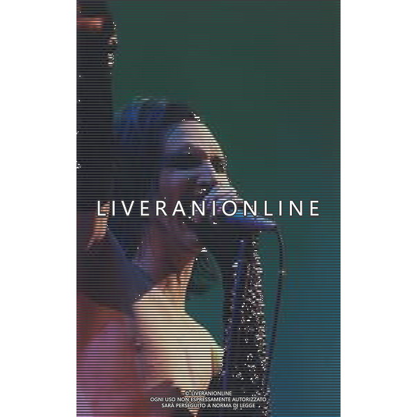 Marilyn Manson, pseudonimo di Brian Hugh Warner, è un cantautore, produttore discografico, attore e pittore americano NELLA FOTO MARILYN MANSON A IMOLA NELL\'ANNO 1999 AG ALDO LIVERANI SAS