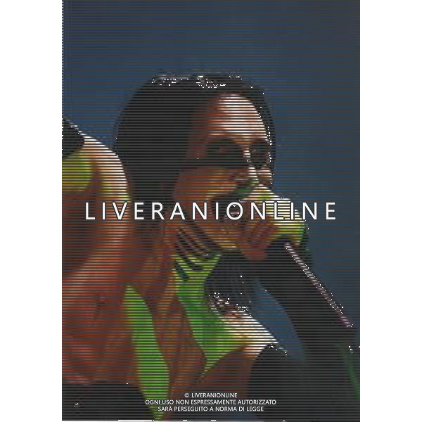 Marilyn Manson, pseudonimo di Brian Hugh Warner, è un cantautore, produttore discografico, attore e pittore americano NELLA FOTO MARILYN MANSON A IMOLA NELL\'ANNO 1999 AG ALDO LIVERANI SAS