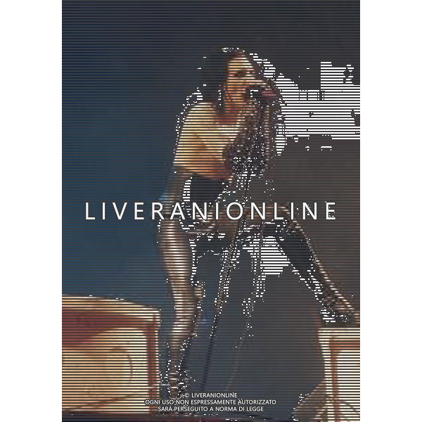 Marilyn Manson, pseudonimo di Brian Hugh Warner, è un cantautore, produttore discografico, attore e pittore americano NELLA FOTO MARILYN MANSON NELL\'ANNO 2001 AG ALDO LIVERANI SAS