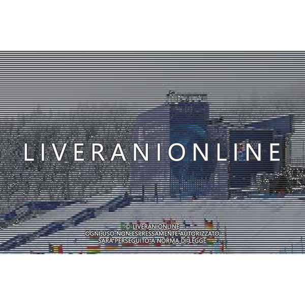 Luca Tedeschi/LM - 2021 FIS Alpine World SKI Championships - Alpine Combined - Women - alpine ski race 08 February 2021 - Olympia delle Tofane, cortina (bl), Italy Photo showing: Rumerlo finish area in Cortina d\'Ampezzo where the Alpine Combined women race is cancelled due to snowfall @LM/Luca Tedeschi AG ALDO LIVERANI SAS