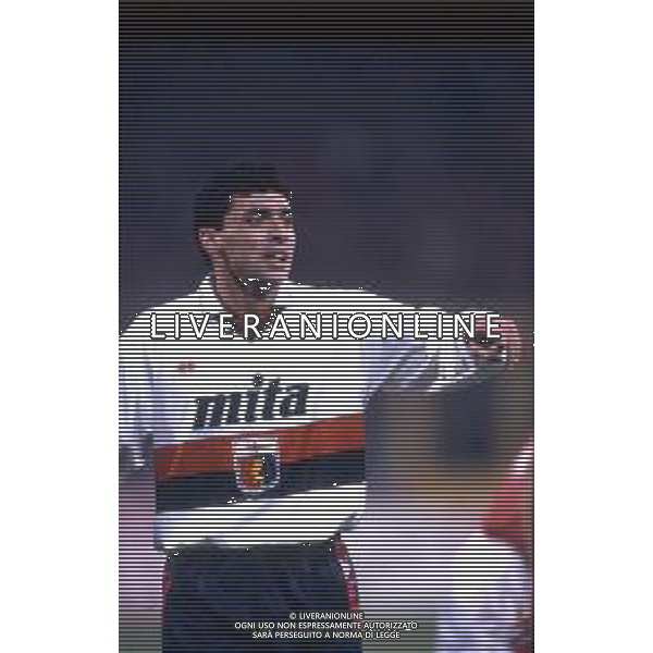 GENOA CALCIO RETROSPETTIVA NELLA FOTO IL CALCIATORE CARLOS ALBERTO AGUILERA AGENZIA ALDO LIVERANI SAS