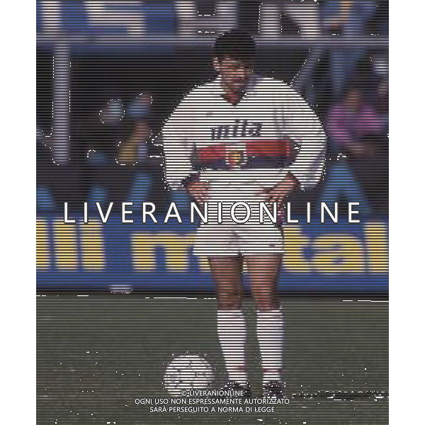 GENOA CALCIO RETROSPETTIVA NELLA FOTO IL CALCIATORE CARLOS ALBERTO AGUILERA AGENZIA ALDO LIVERANI SAS