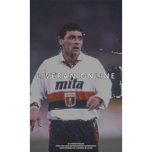 GENOA CALCIO RETROSPETTIVA NELLA FOTO IL CALCIATORE CARLOS ALBERTO AGUILERA AGENZIA ALDO LIVERANI SAS